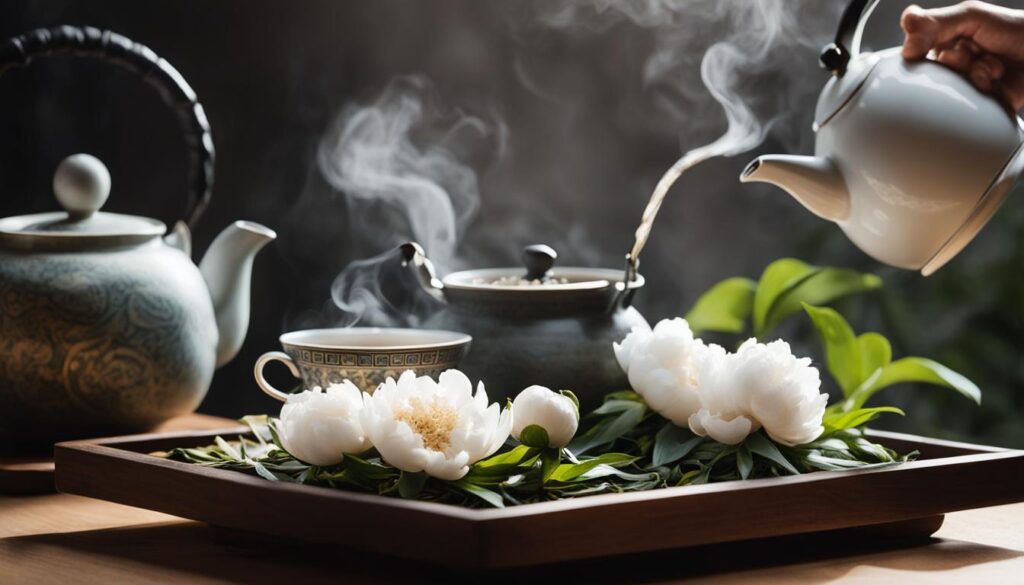Brewing White Peony Tea Brewing White Peony Tea