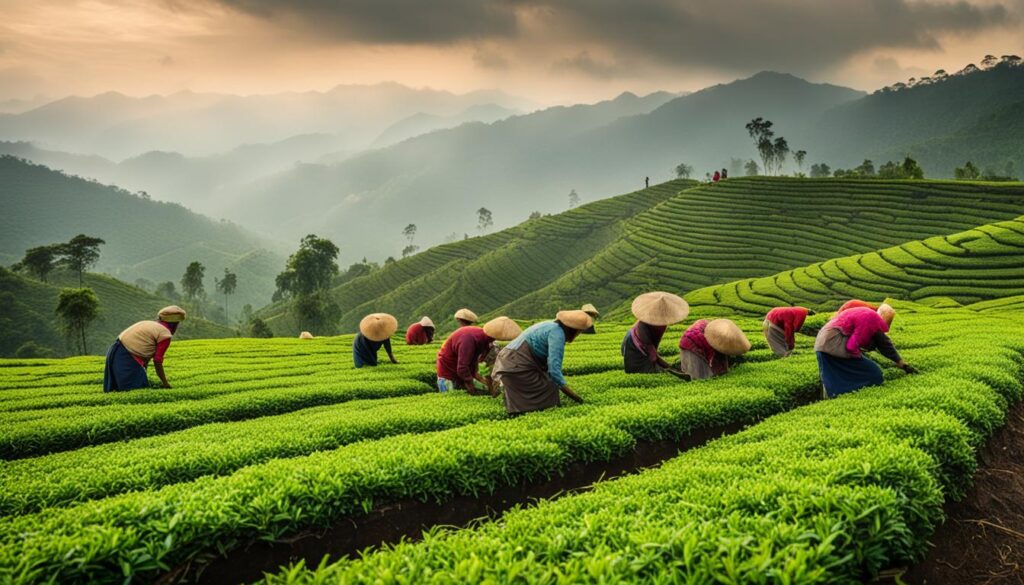 Ceylon and Keemun Tea production