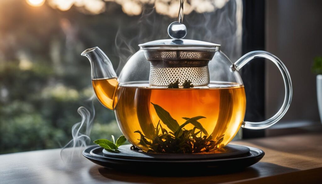 brewing oolong tea image