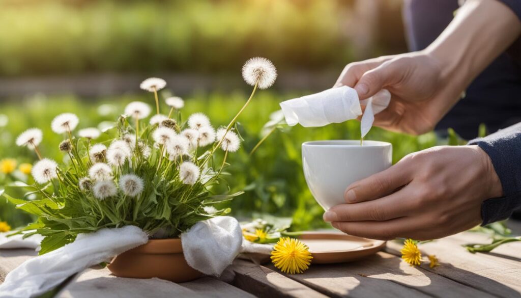 how to use dandelion tea for gout