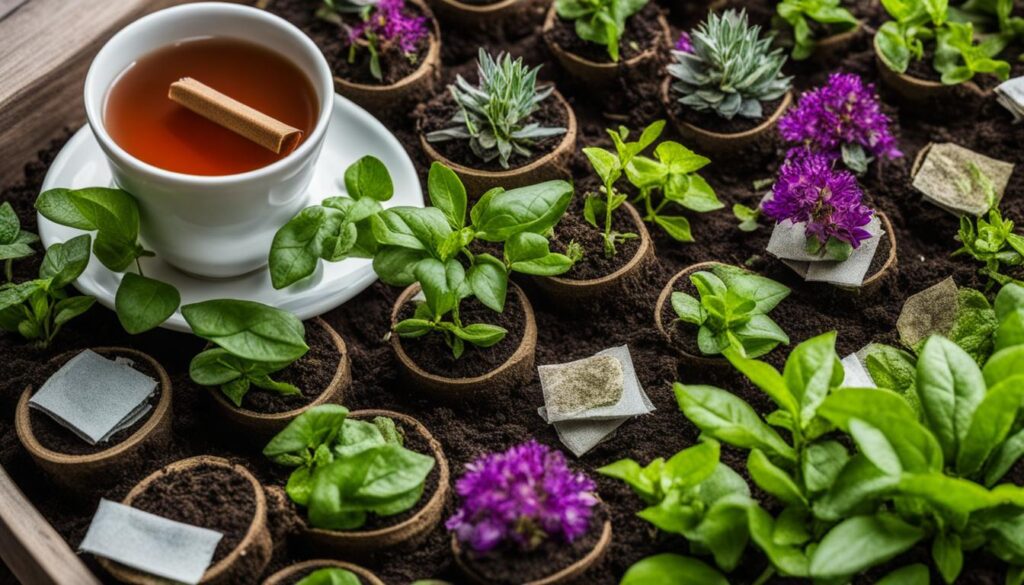 organic gardening with tea bags