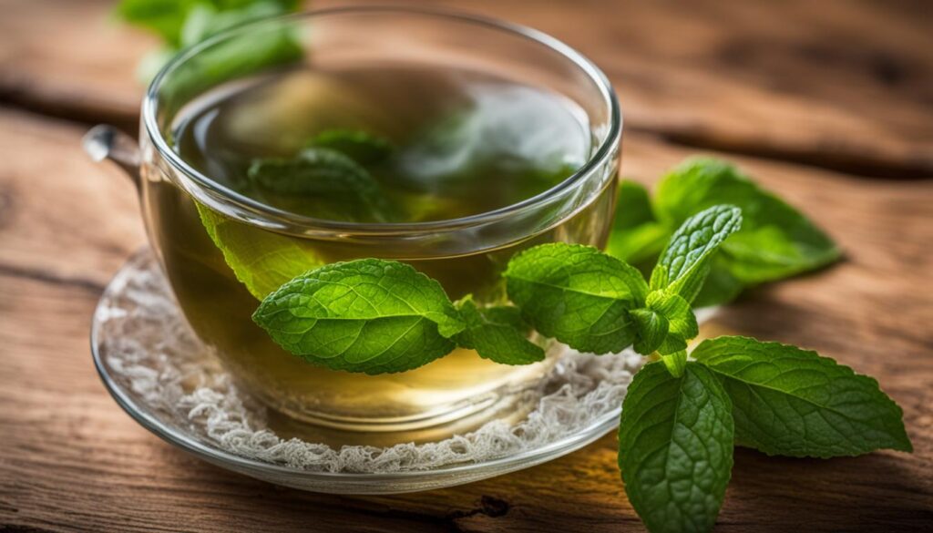 relieving bloating with spearmint tea